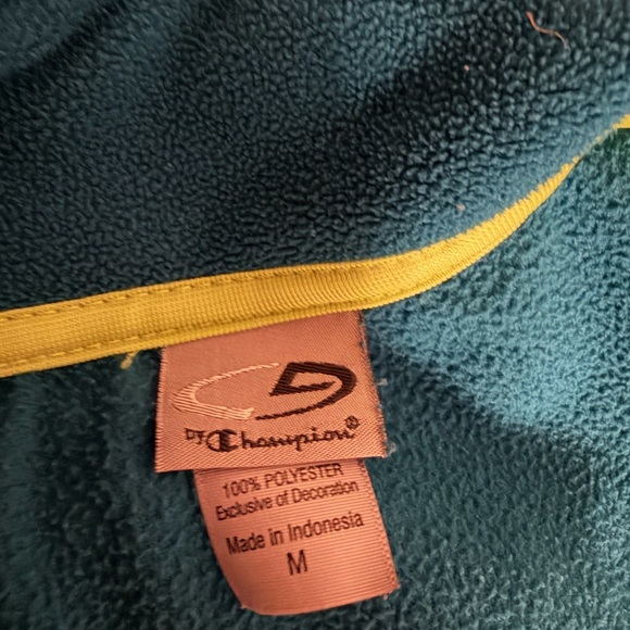 Champion Teal Pullover with Light Green Trim - Picture 3 of 3